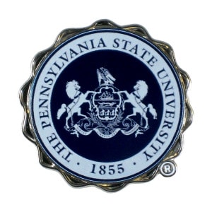 metal pin The Pennsylvania State University scalloped seal